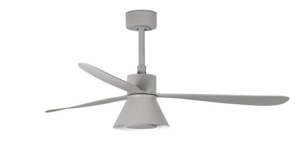 Ventilador AMELIA L CONE Gris FARO - Motor DC - Luz Led Ø132cm