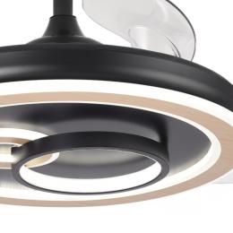 Ventilador Sultan Fabrilamp Negro - Motor DC Ø107cm