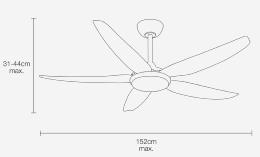 Ventilador de exterior VENDAVAL - Mimax - Motor DC Ø152cm