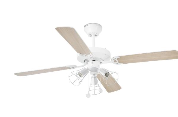 Ventilador Yakarta FARO Blanco + Luz Faro 121cm.Ø