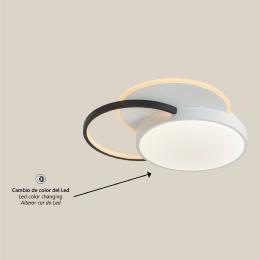 Plafon led TAIGO blanco-negro led 60w 8900lm 3000-4000-6000k - ALEMAR