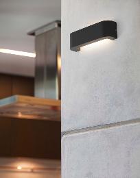 Aplique Bracket Faro gris. Iluminación exterior LED.