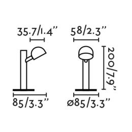 Baliza exterior BROT 200 negra Faro Barcelona