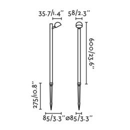 Estaca BROT 600 negra Faro Barcelona