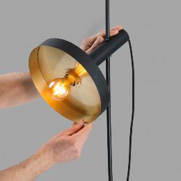 WHIZZ Colgante/pie de salón negra/oro Faro