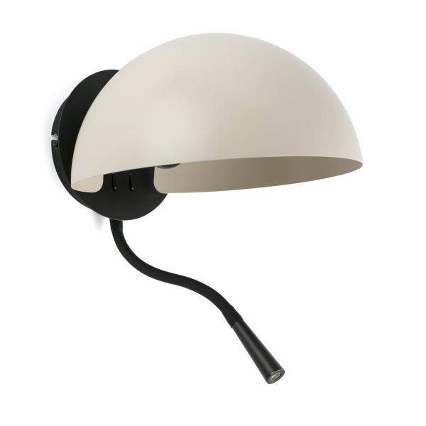 Aplique DOMINICA beige negro con lector LED Faro