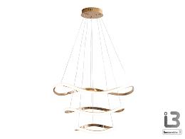 NAOS-LAMPARA ORO ROSA 3 AROS D80 DIM - ILUMINACION i3 By SCHULLER