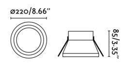 Empotrable Downlight Son Faro luz LED Ø22cm Calido