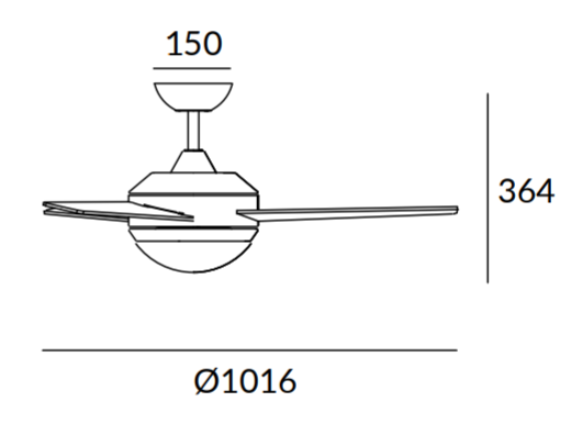 Ventilador de techo sin luz Windy - Forlight