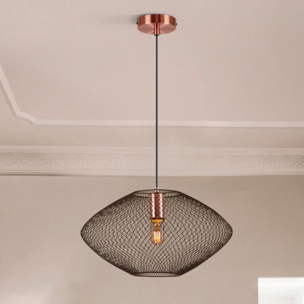 MELANY- LAMPARA 1L NEGRO-COBRE - ILUMINACION i3 By SCHULLER