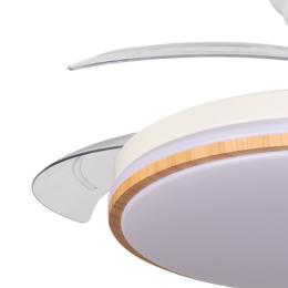 Ventilador Parlatore Blanco Madera Fabrilamp - Motor DC Ø48-107cm