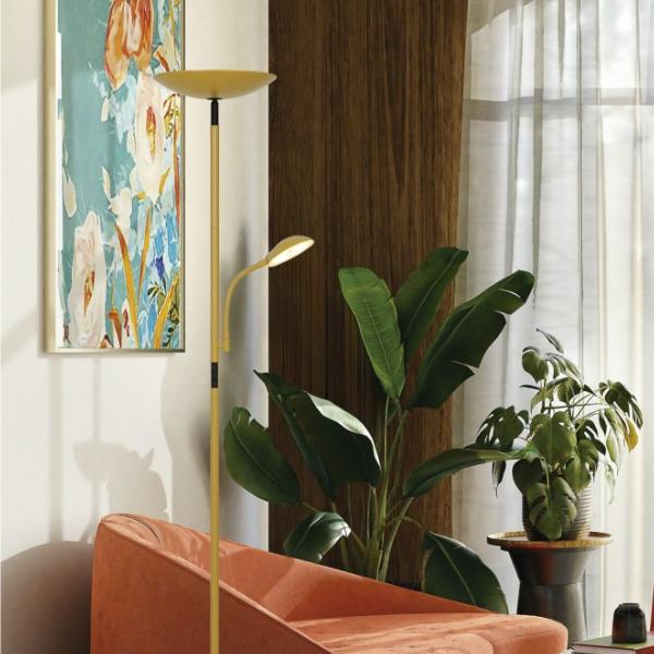 Pie de salon KOS amarillo led 18w+5w 1900+470 3000-6500k - ALEMAR