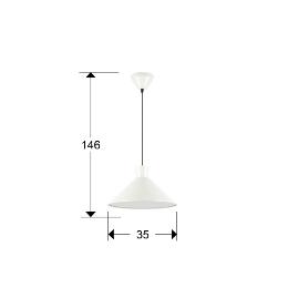i3-CONO- LAMPARA 1L PERLA MATE - ILUMINACION i3 By SCHULLER