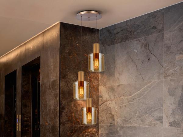 VENIZE LAMPARA 3L COBRE-AMBAR - ILUMINACION i3 By SCHULLER
