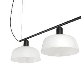 Lampara lineal TATAWIN M Colgante cristal blanco Faro