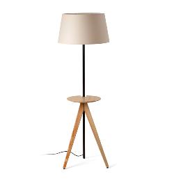 Lampara de pie tripode TREEWOOD con mesa fresno Faro
