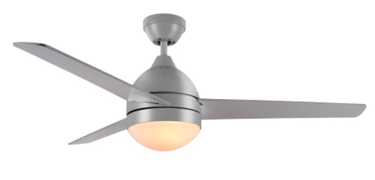 Ventilador Alisio Fabrilamp. Ventilador gris con mando