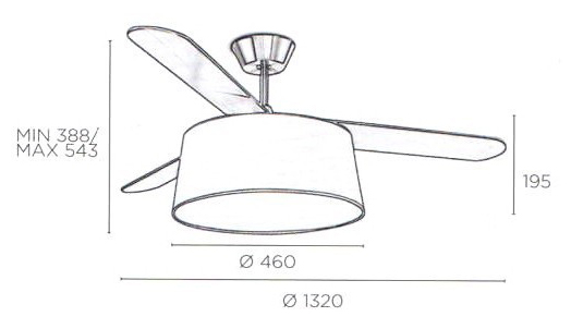 ventilador Belmont Leds-c4 medidas