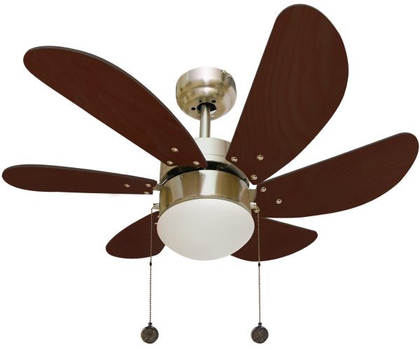 Ventilador de techo 77cm. Delfin Cuero. FABRILAMP