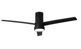 Ventilador TEO Negro - Fabrilamp  Motor DC, luz LED Ø139cm