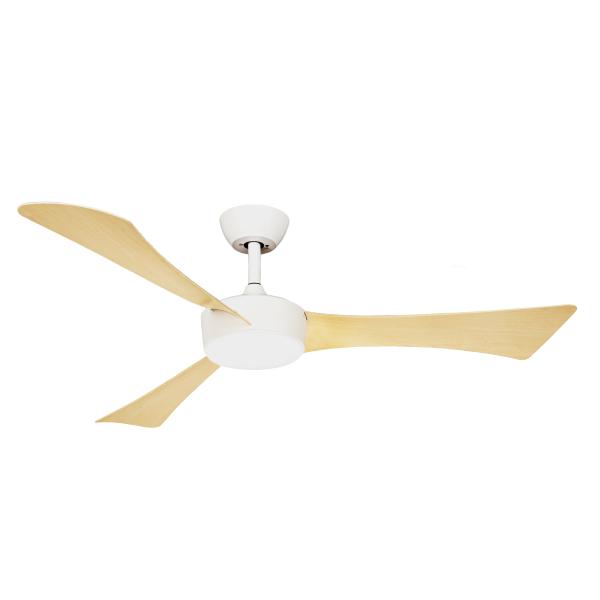 Ventilador Tormos Blanco Haya Fabrilamp - Motor DC Ø132cm
