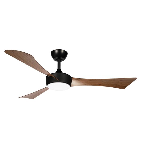 Ventilador Tormos Negro Roble Fabrilamp - Motor DC Ø132cm