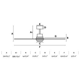 Ventilador LANTAU L FARO Nogal Niquel Luz LED Ø132cm