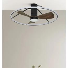 Ventilador Oporto Negro Fabrilamp - Motor DC Ø84cm