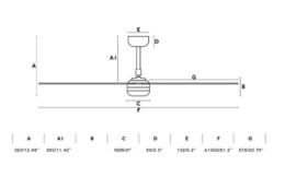 Ventilador Punt FARO Sin luz Blanco 130cm.Ø