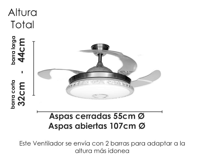 ventilador de techo tegaluxe pavarotti