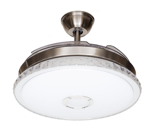 Ventilador Tegaluxe - Pavarotti Plateado aspas retractiles 107cm.Ø