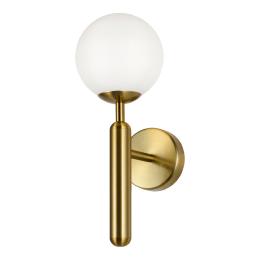 Aplique FICUS Latón Bola Opal 1 x 28w g-9 - ALEMAR