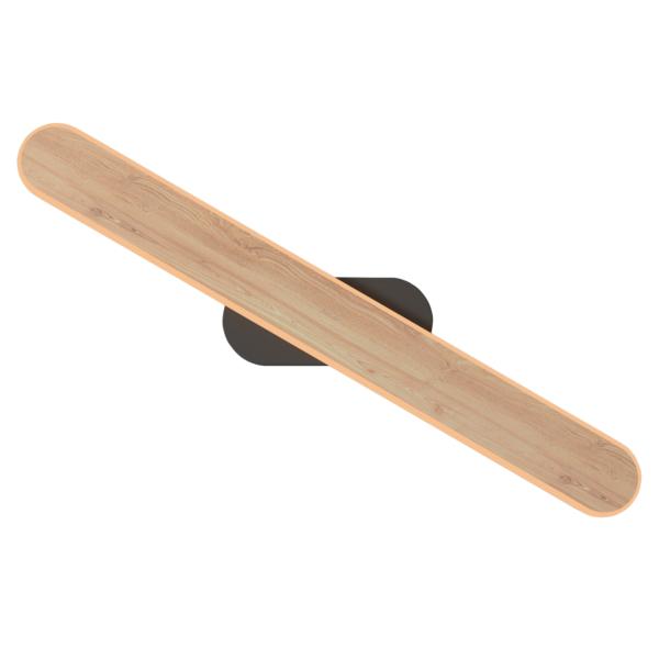 Aplique led RINO negro-madera led 15w 3000k - ALEMAR