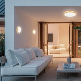 Plafon led ORISTAN madera 30cm led 40w - ip54 - ALEMAR