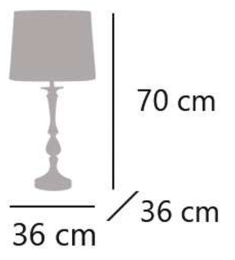 Rinconera TUDOR cromo 1 x 60w e-27 - AJP