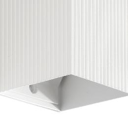 Aplique LUNE cuadrado estriado blanca Faro Barcelona