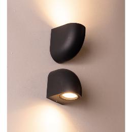 Aplique exterior Baldy Negro - 1 luz Mantra