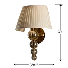 Aplique de pared MERCURY Oro envejecido - Schuller