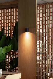 Aplique SOLE redondo negro Faro Barcelona