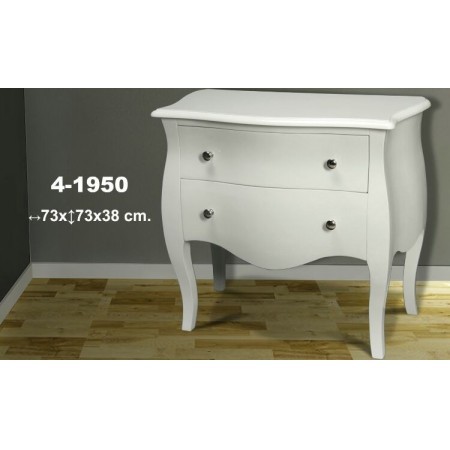 MESA MADERA 2 CAJONES BLANCA