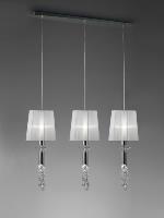 Colgante 6 luces Tiffany Cromo.    MANTRA