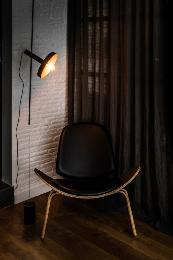 WHIZZ Colgante/pie de salón negra/oro Faro