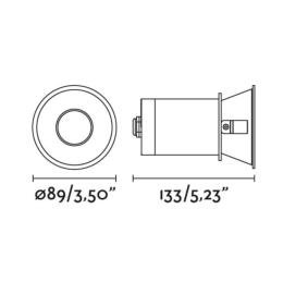 Empotrable FRESH IP65 negro GU10 Faro