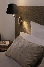 Aplique ETERNA con lector izquierdo cromo/negra Faro