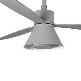 Ventilador AMELIA L CONE Gris FARO - Motor DC - Luz Led Ø132cm