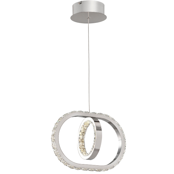 Lampara Monaco Acontract-luz. 1 aro + E. Oval LED 