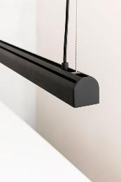 Lampara lineal VICO 1150 negra con florón Faro Barcelona