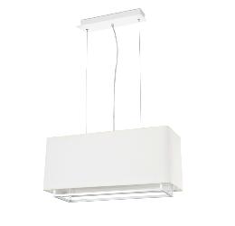 Lampara Vesper rectangular blanca Faro- Pantalla Beige