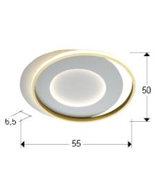 PLAFON ·LIMBOS· BLANCO/ORO - SCHULLER