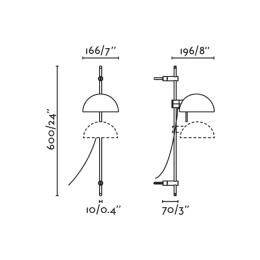 Aplique MATILDA móvil negro Faro Barcelona